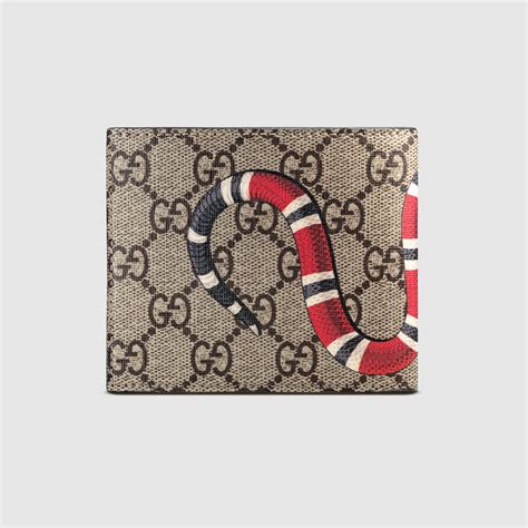 gucci gg supreme wallet men stores|gucci snakeskin wallet.